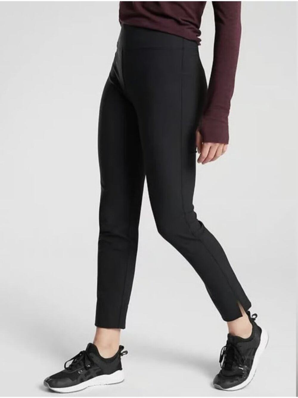 Athleta Wander Slim Ankle Pant Black Athletic Athleisure Size 10